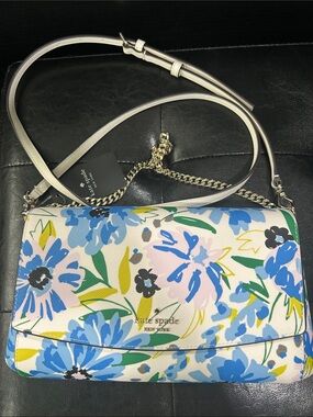 kate spade Floral Crossbody Bag in Blue, White, Green